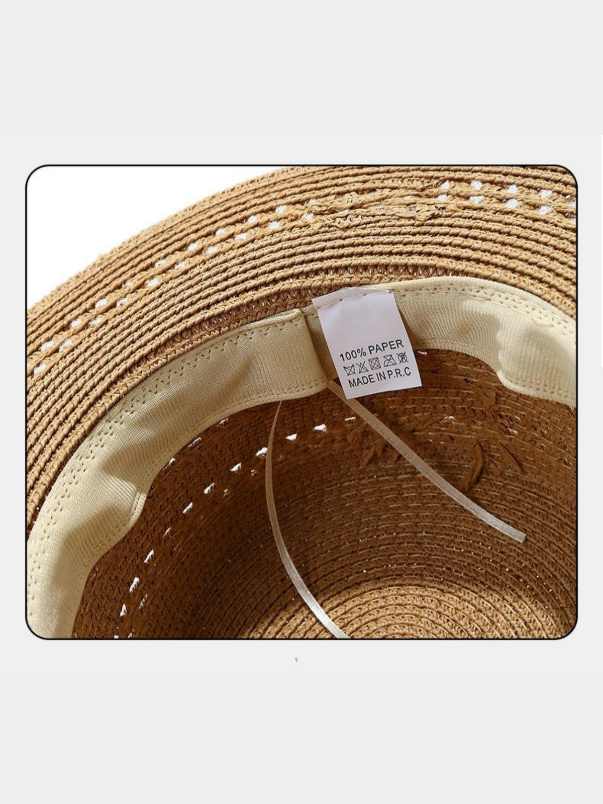 Flat-topped Woven Straw Hat