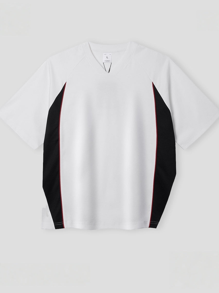 Antibacterial Cool Feeling Quick-drying Color-blocked T-shirt