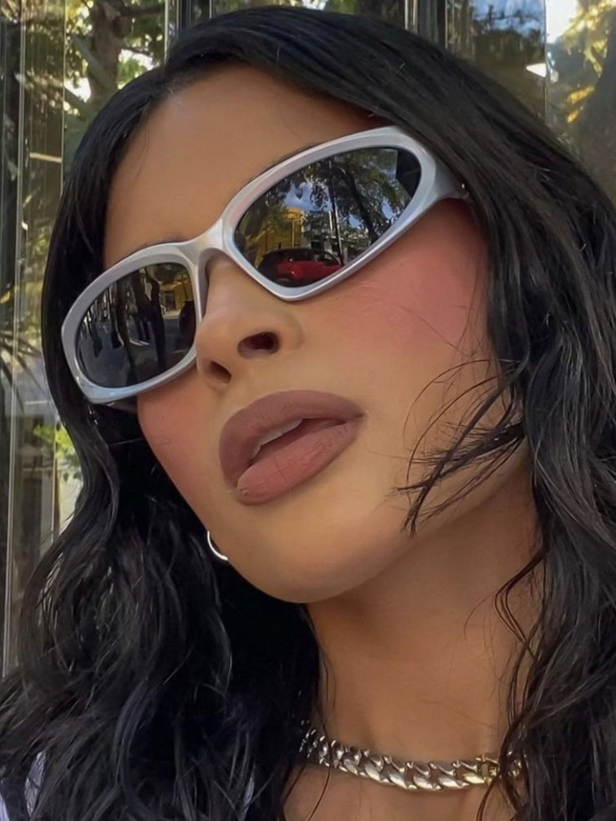 Lunettes de soleil futuristes punk