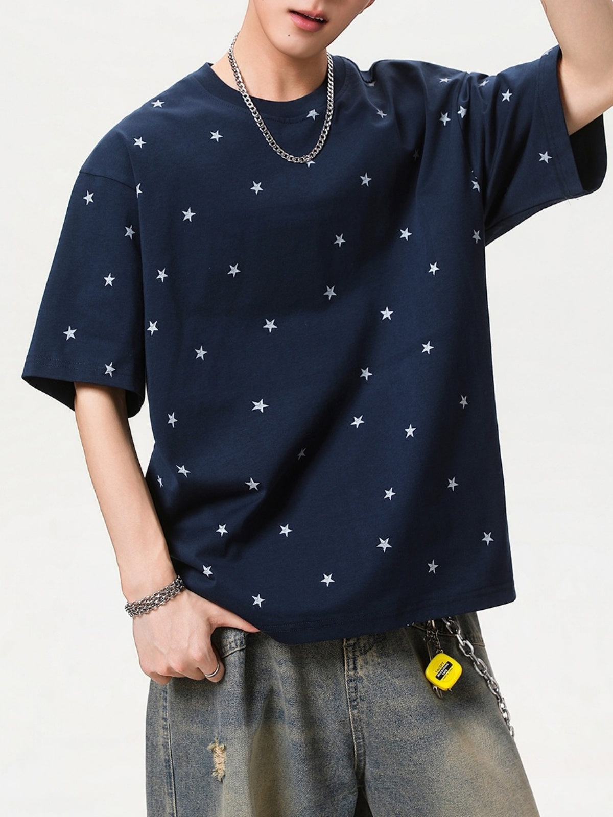 Star Printed Loose-fit T-shirts