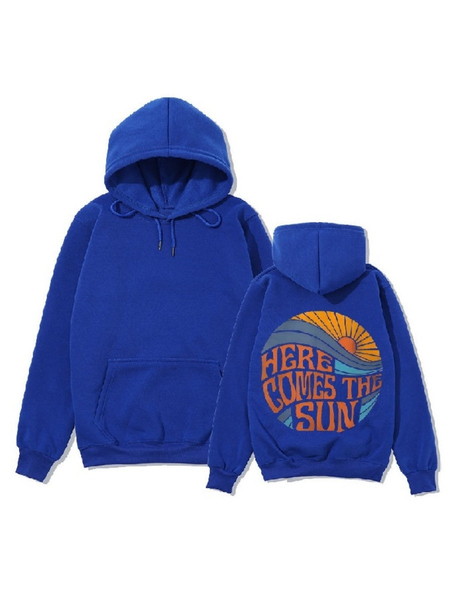 Forever Chasing Sunsets Loose Casual Hooded Sweatshirt