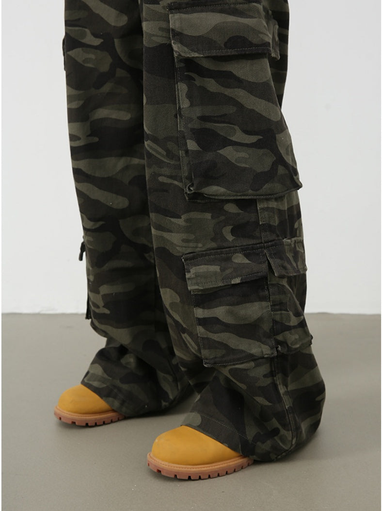 Vibe Camouflage Straight-fit Loose-fit Jeans