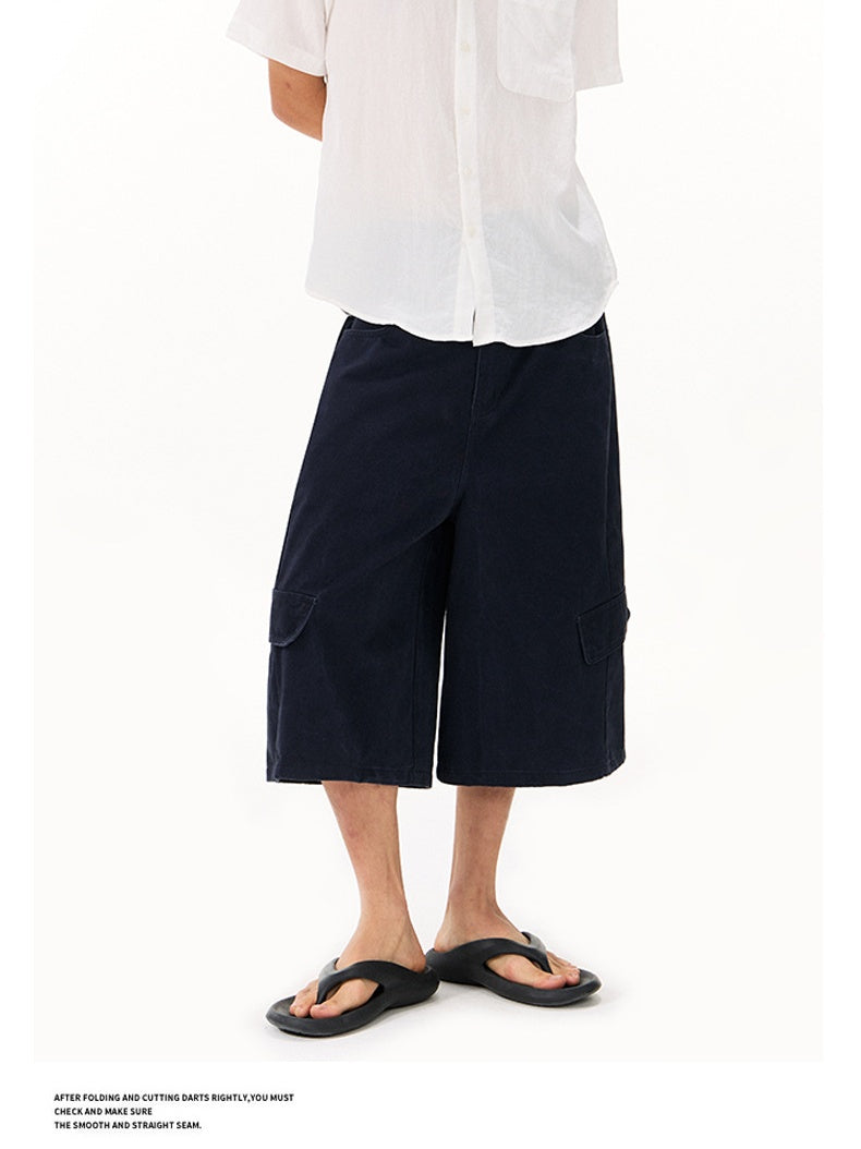 7 Points Work Clothes Baggy Straight-fit Shorts