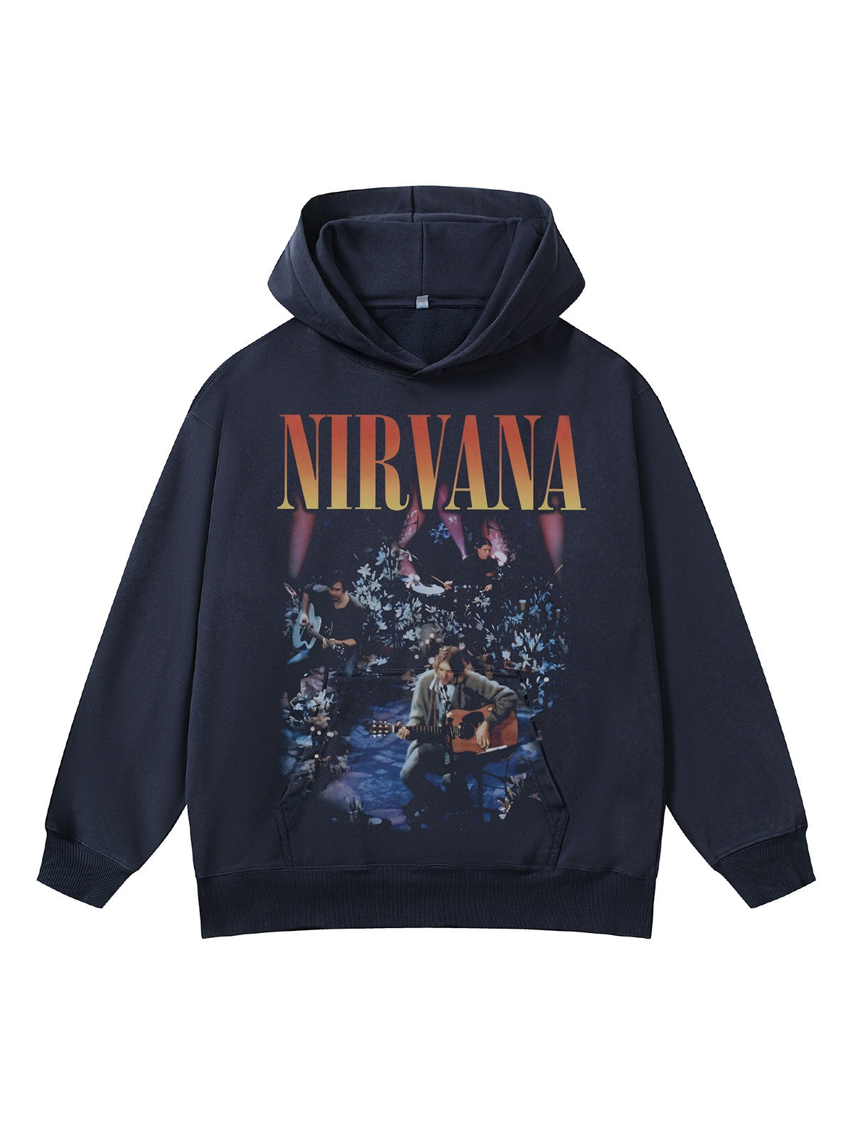 Washing Loose Terry Printed Hoodies