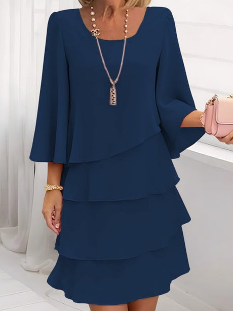 Liber Summer Women's Splicing Midi Dresses