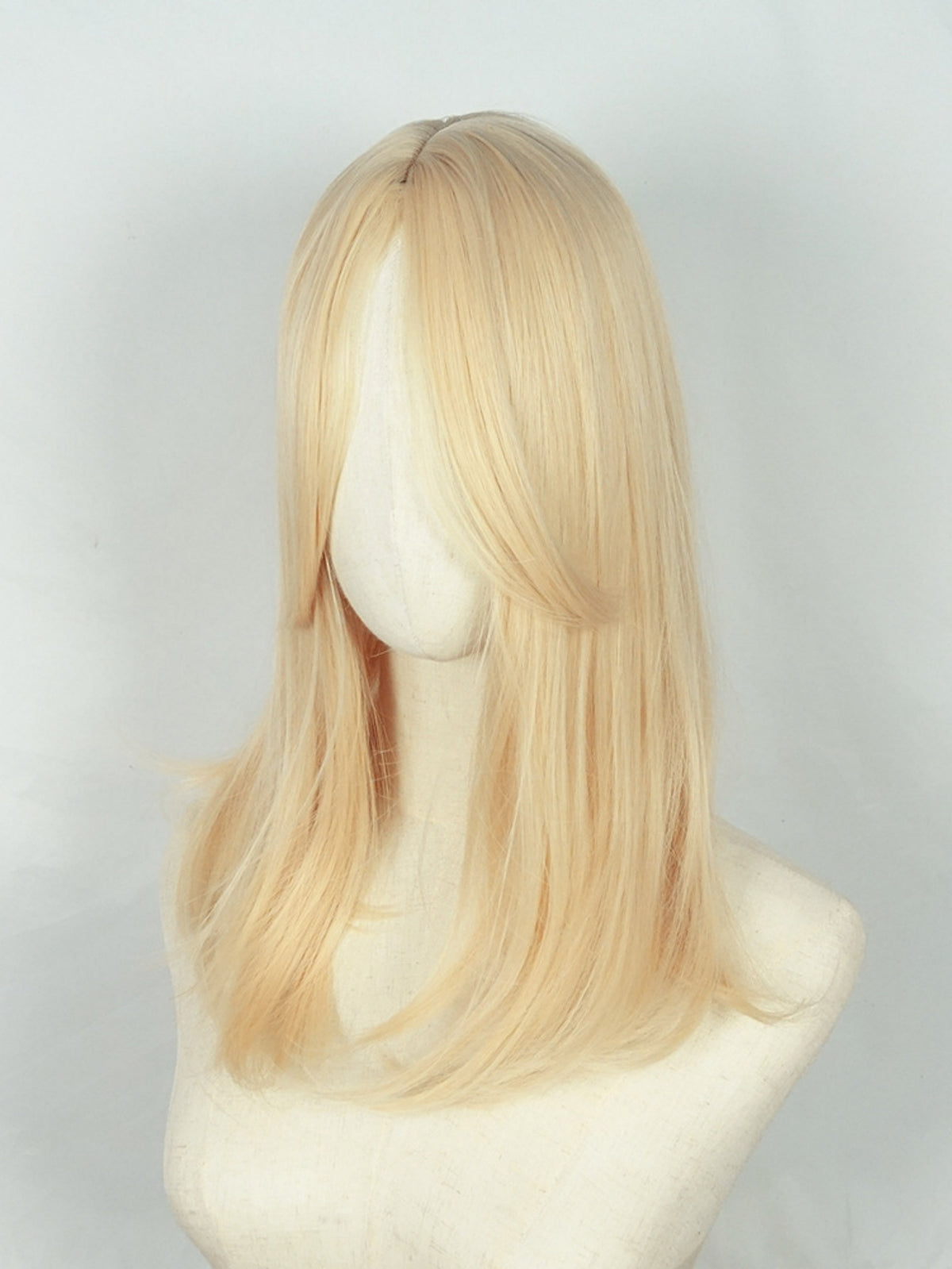 Invisible, Seamless Synthetic Long Wig That Covers Gray Hair