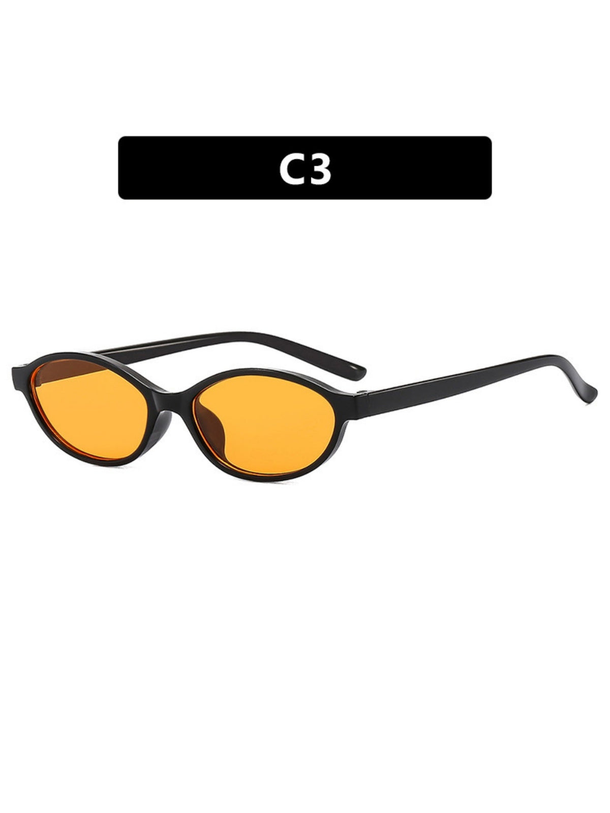 Lunettes de soleil élégantes à monture ovale