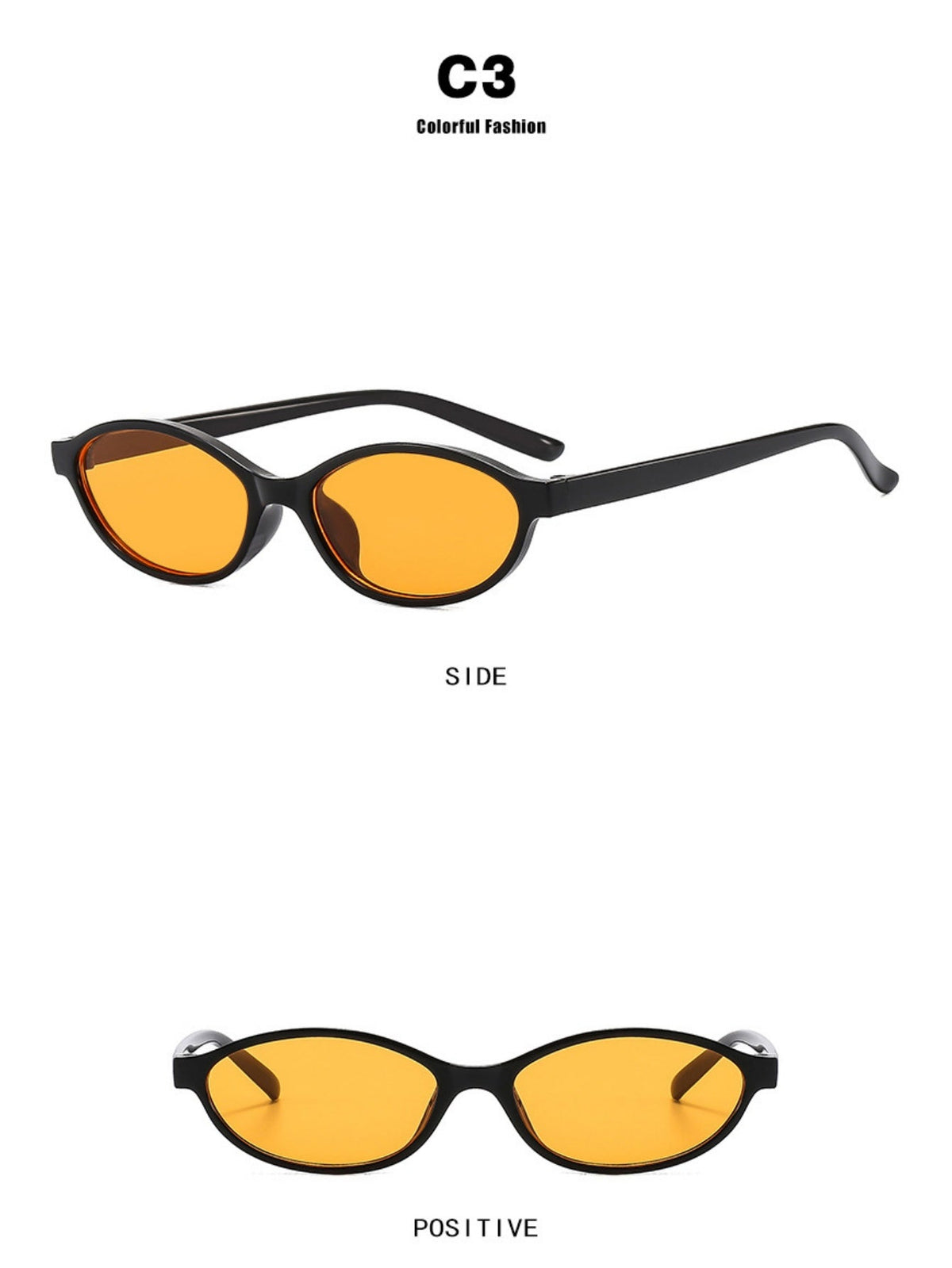 Lunettes de soleil élégantes à monture ovale