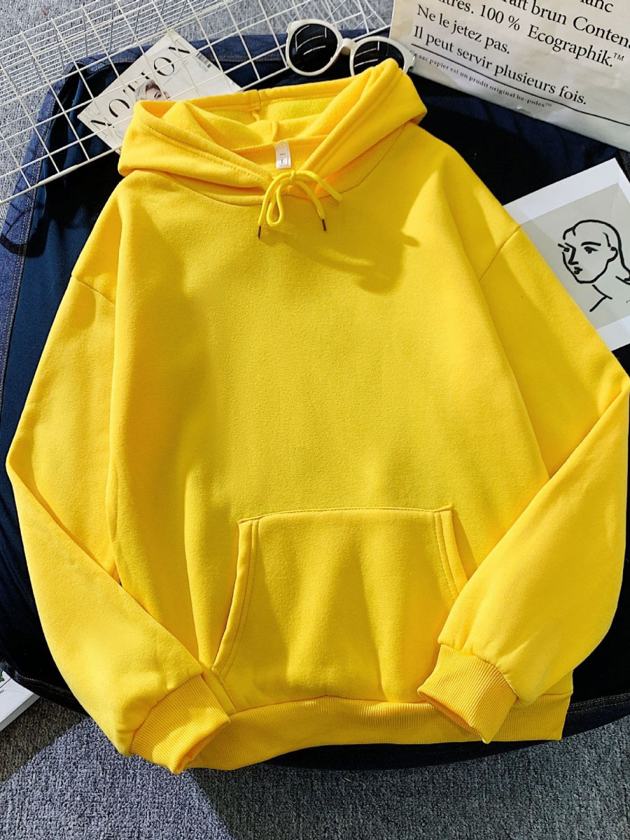 Liber Autumn Women's Pocket Solid Color Sweatshirts&Hoodies