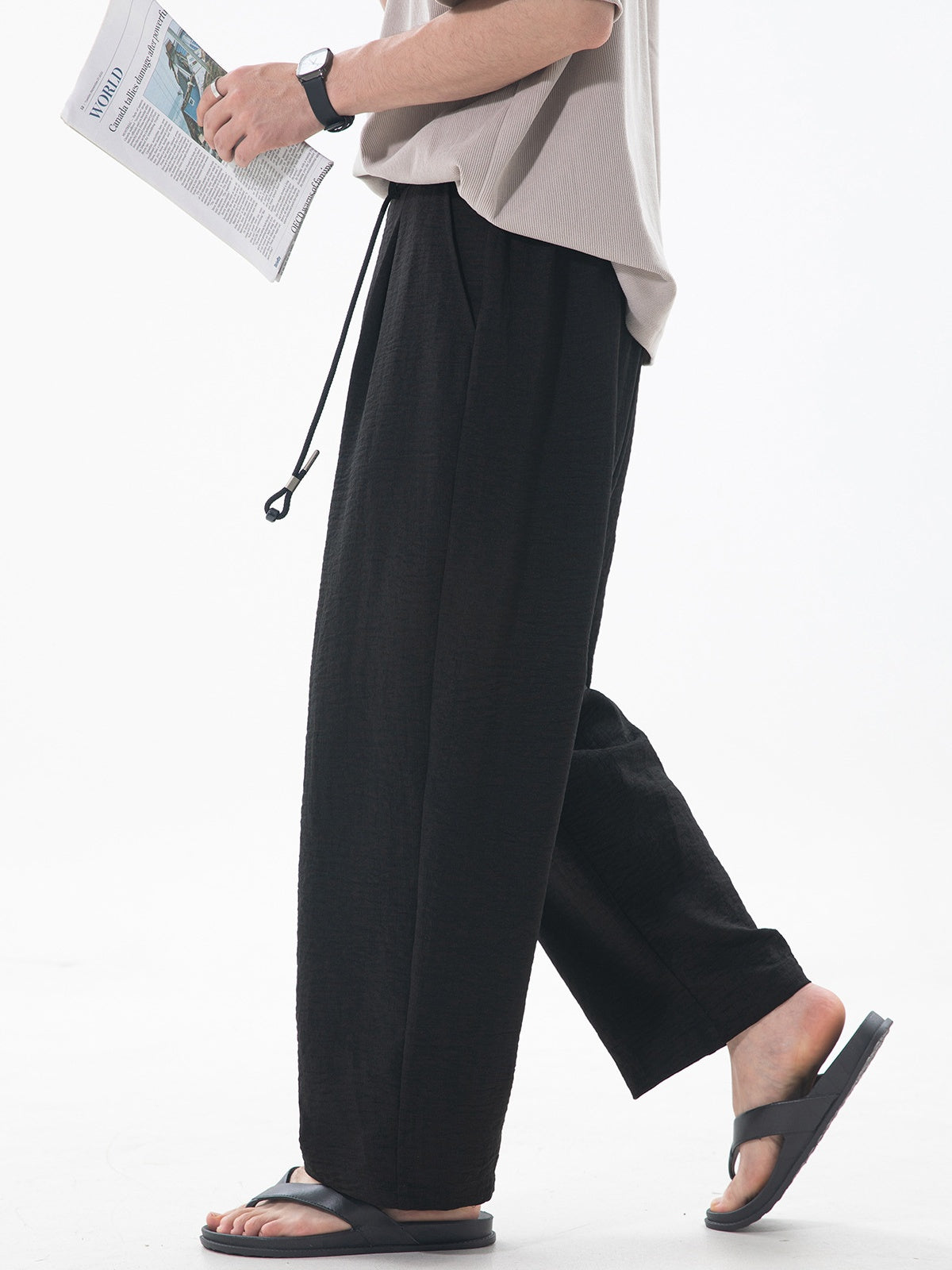 Imitation Linen Nine Points Breathable Pants