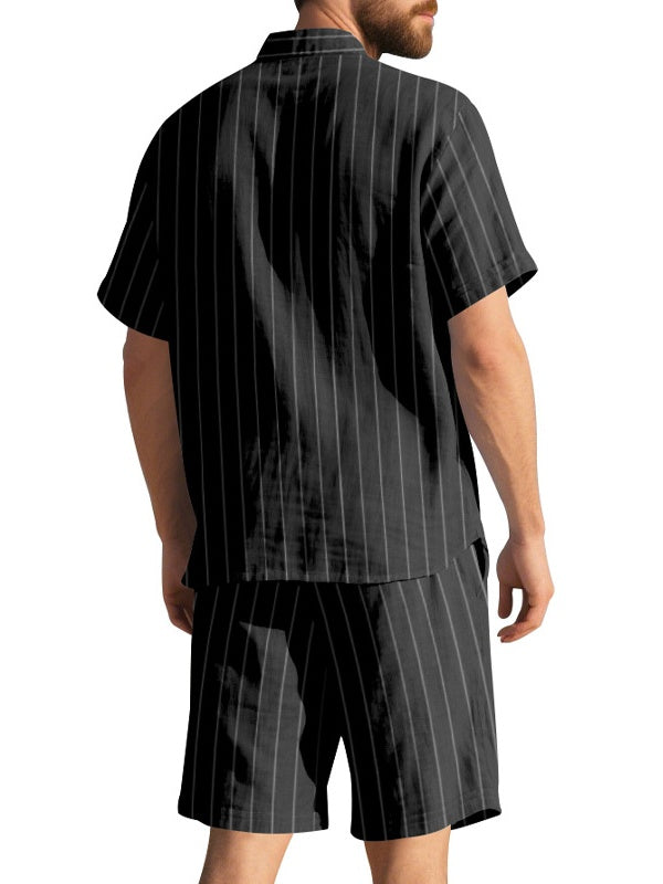 Flax Stripes Loose-fit Beach Set 2-piece Sets