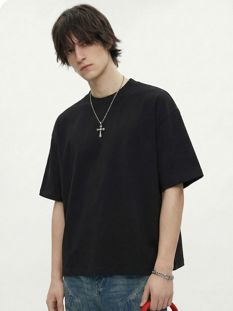 Color-blocked Cropped T-shirt
