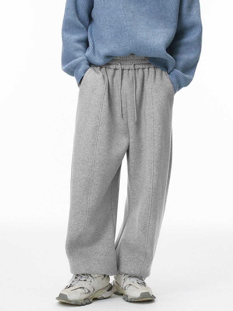 Binding Of Feet Sports Wide-leg Fleece Casual Sweatpants