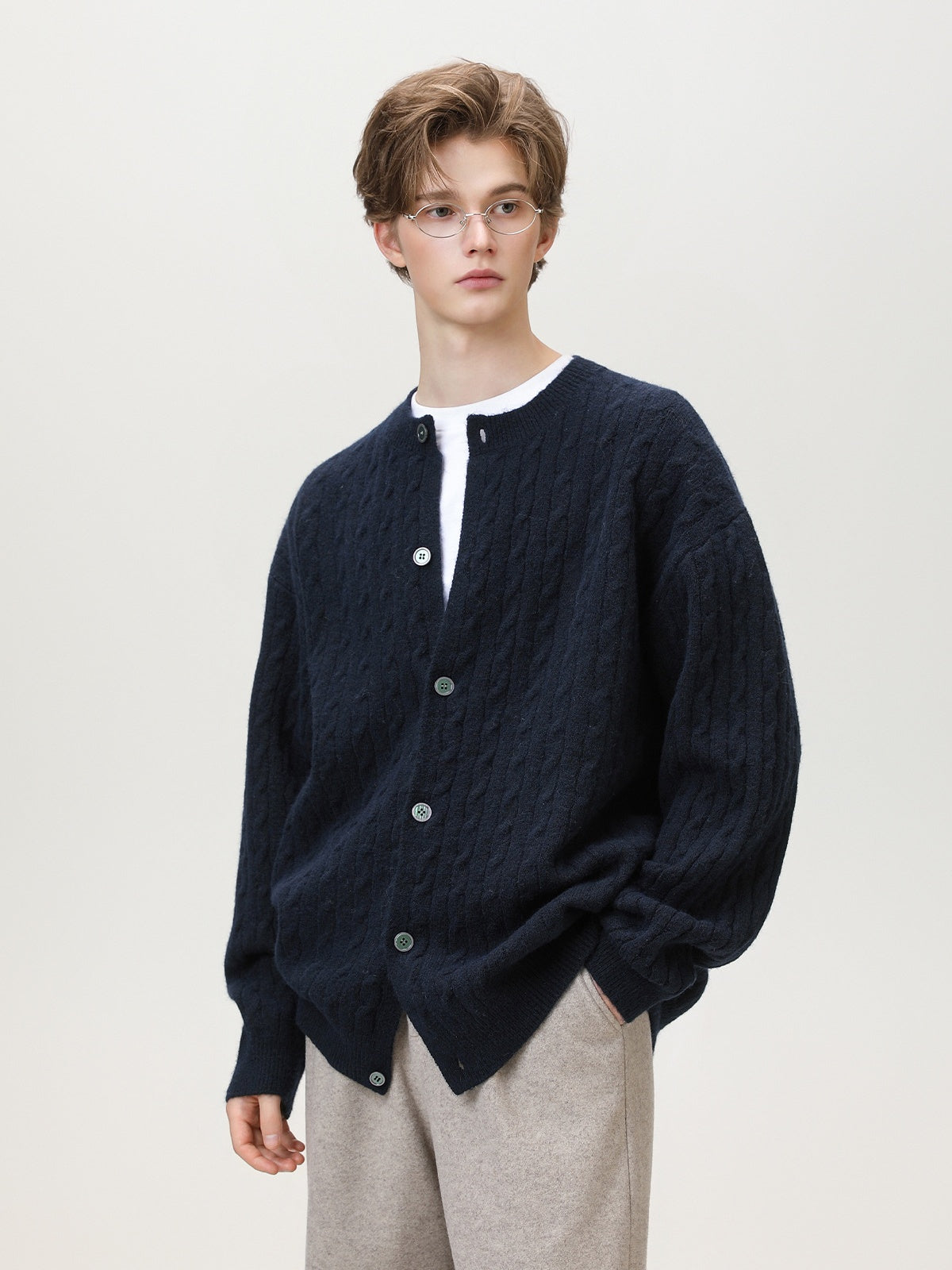 4 Colors Round Neck Cardigans