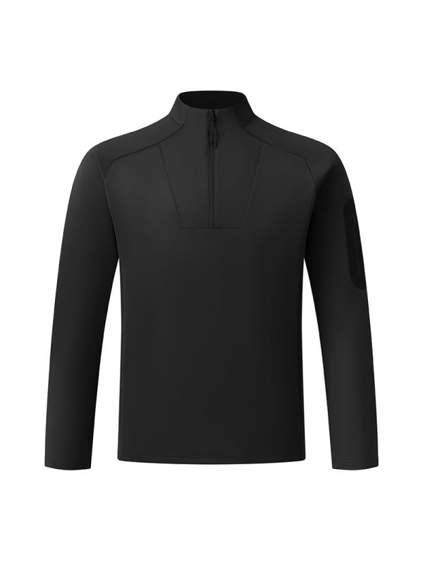 Half Zipper Stand Collar Outdoor Sweatshirts&Hoodies