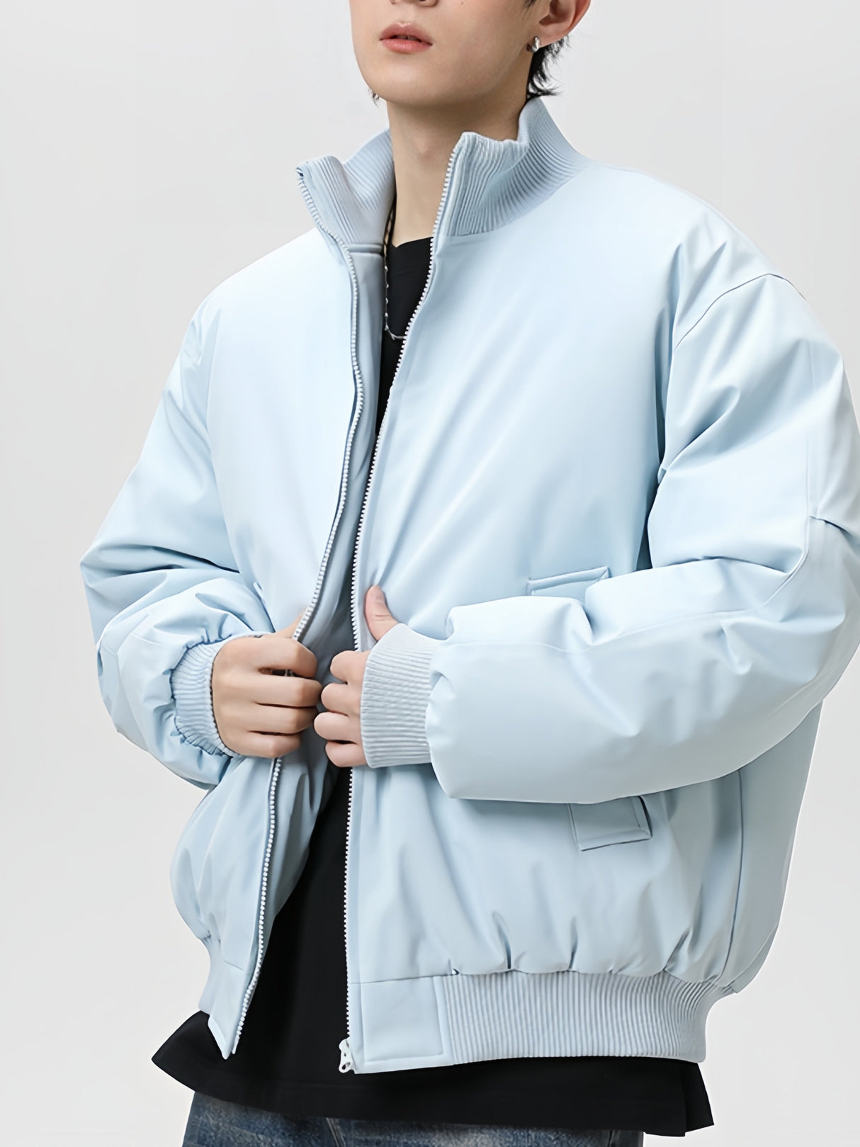 Three-proof Stand-up Collar Retro Workwear Flight Cotton Jacket