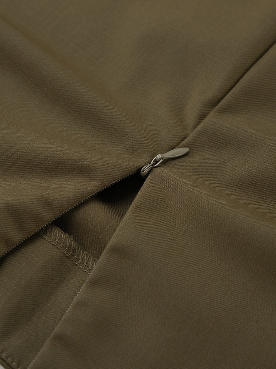 Straight low waist Pocket Skirt