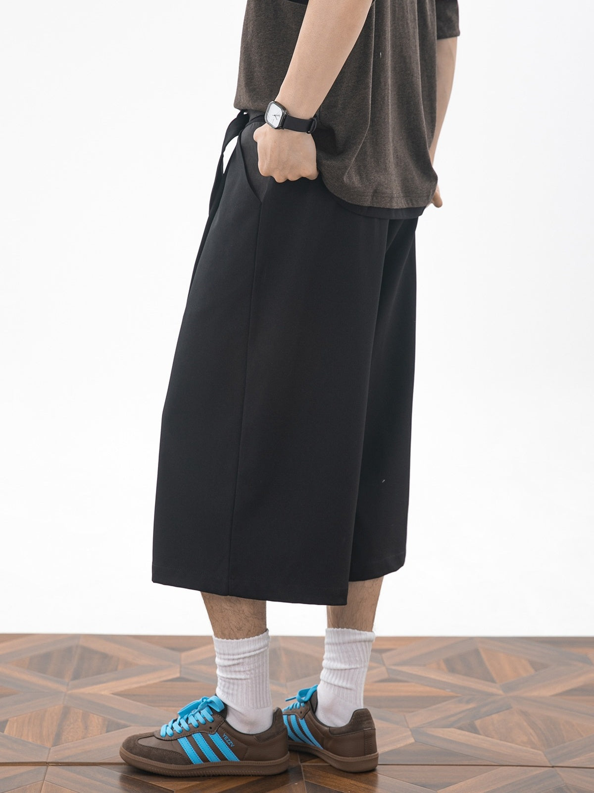 Cleanfit Patchwork 7 Points Dress Pants Shorts