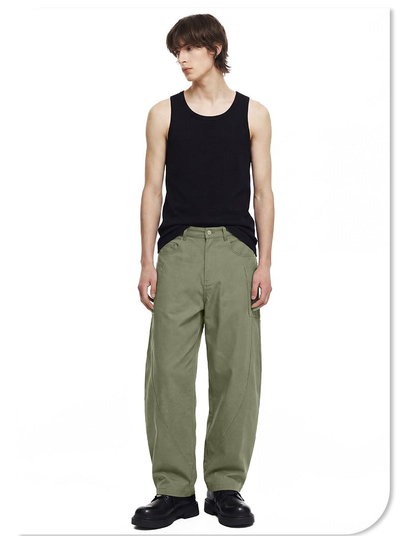 Retro Wide-leg Machete Cargo Trousers