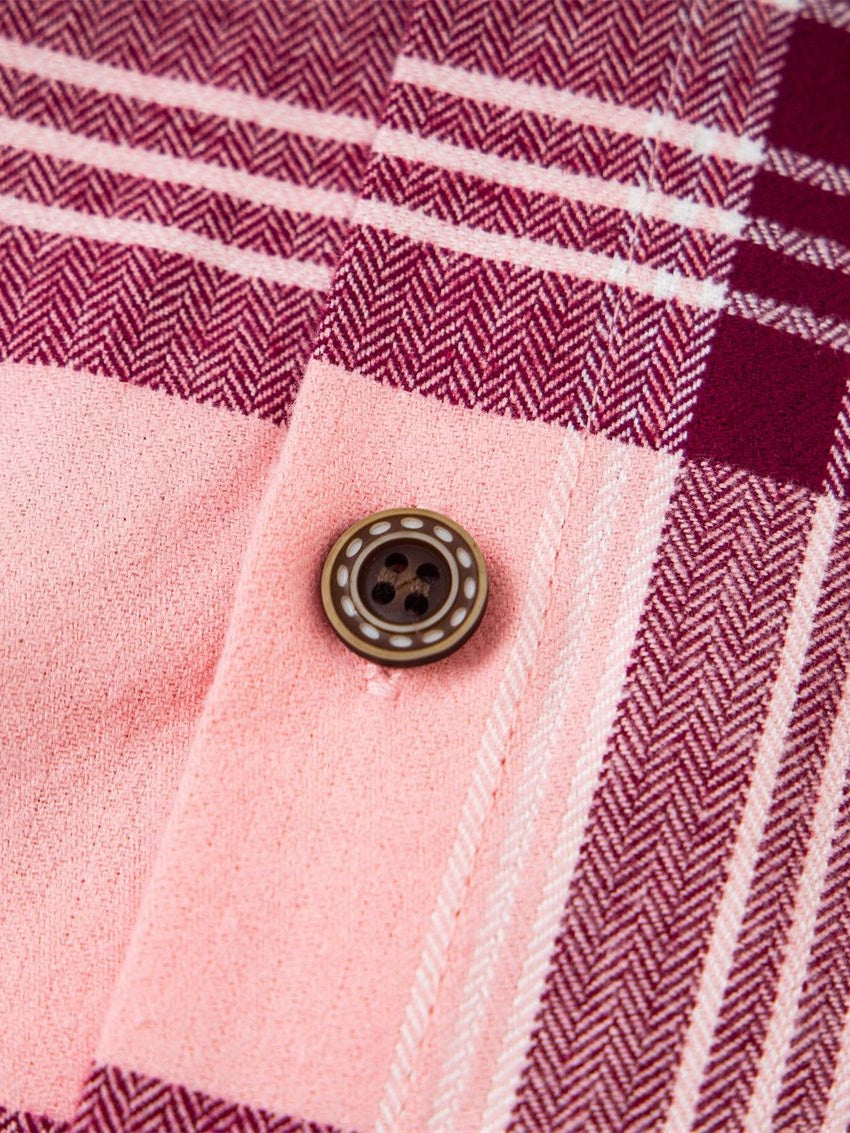 Liber Autumn Neutral wear Tie Plaid Shirts