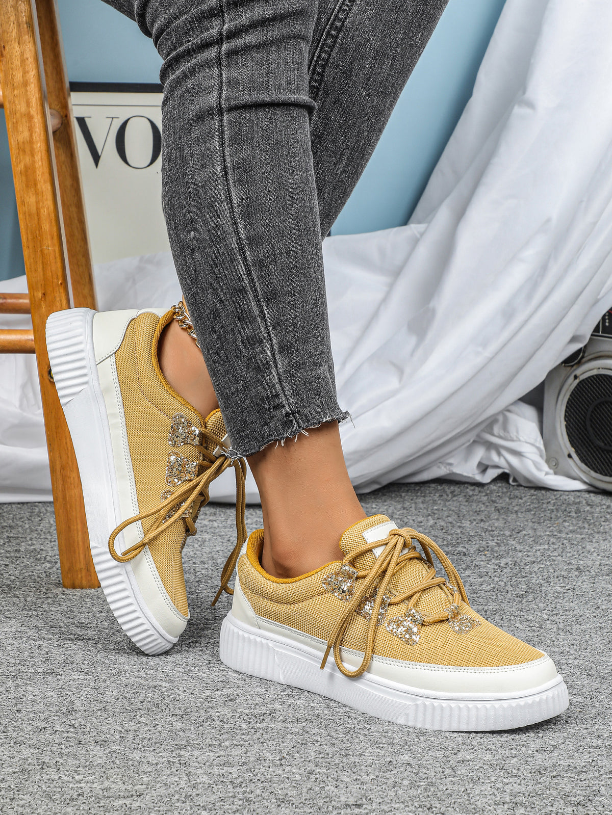 Glitter Unisex Casual Sneakers