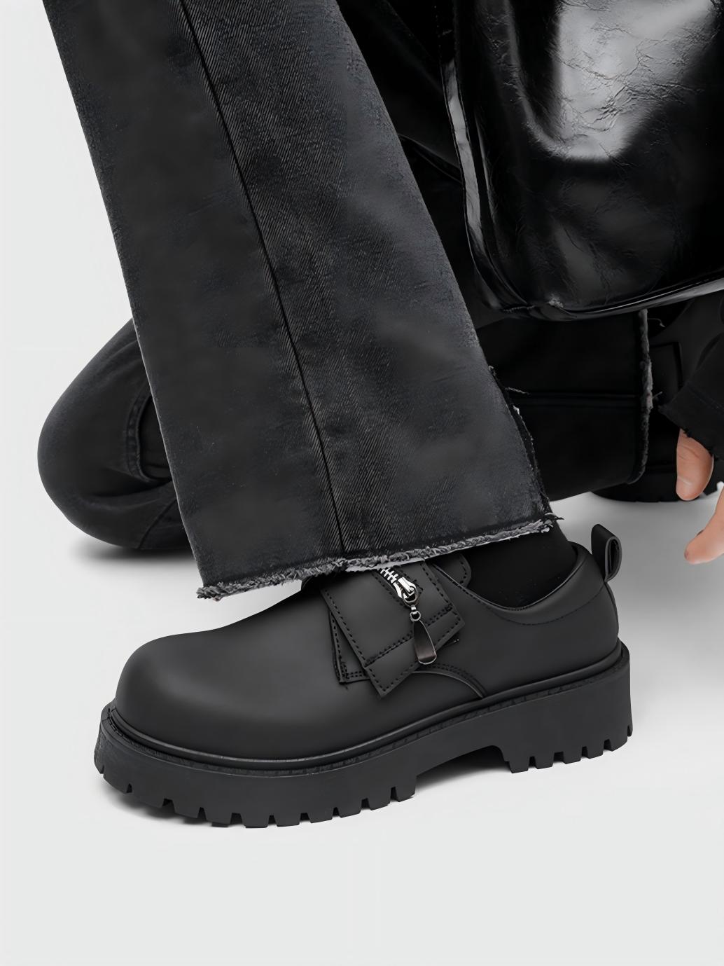 Matte Black Derby Shoes