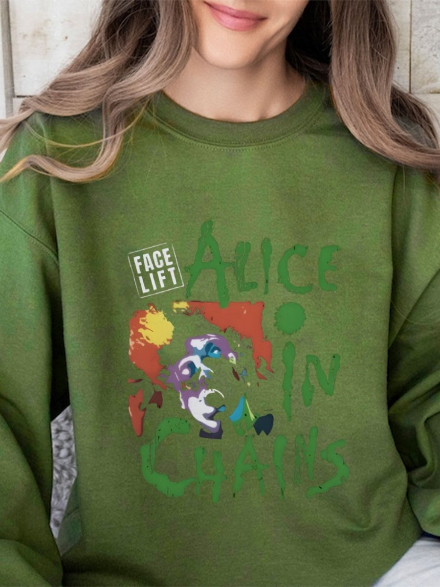 Rock And Roll Printed Sweatshirt