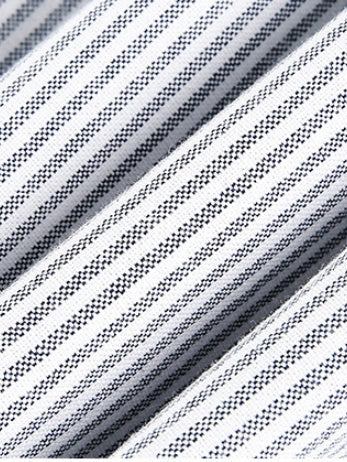 Splicing Fake Two Pieces Vertical Strip Long-sleeved Shirt With Pattern