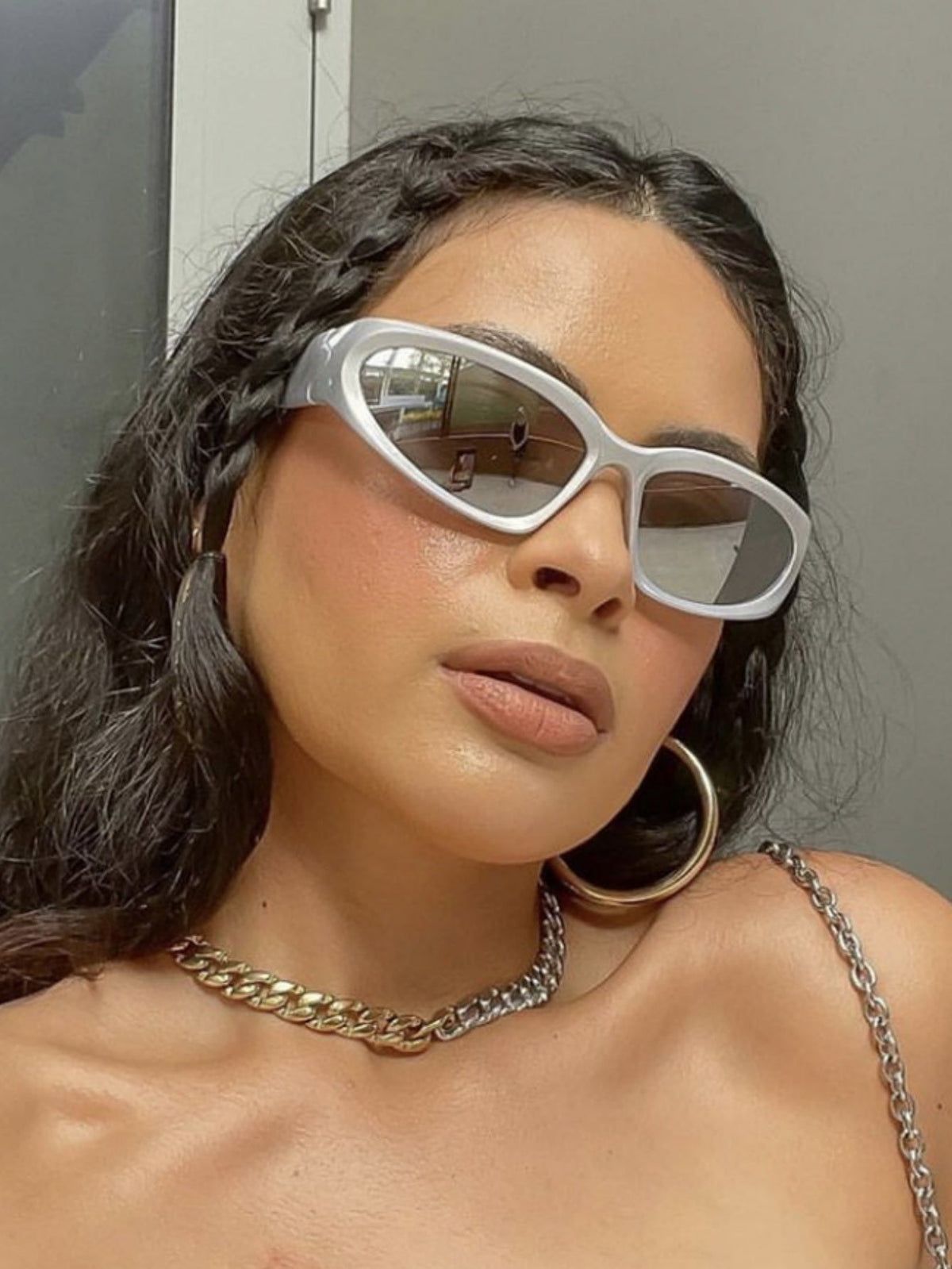 Lunettes de soleil futuristes punk