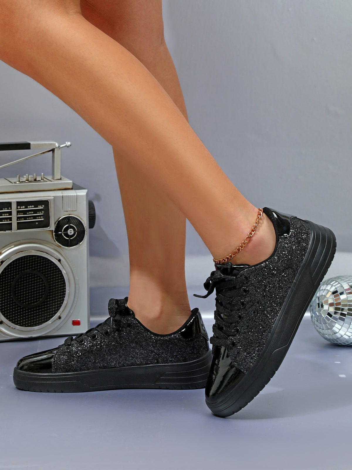 Sequined Women's Sneakers