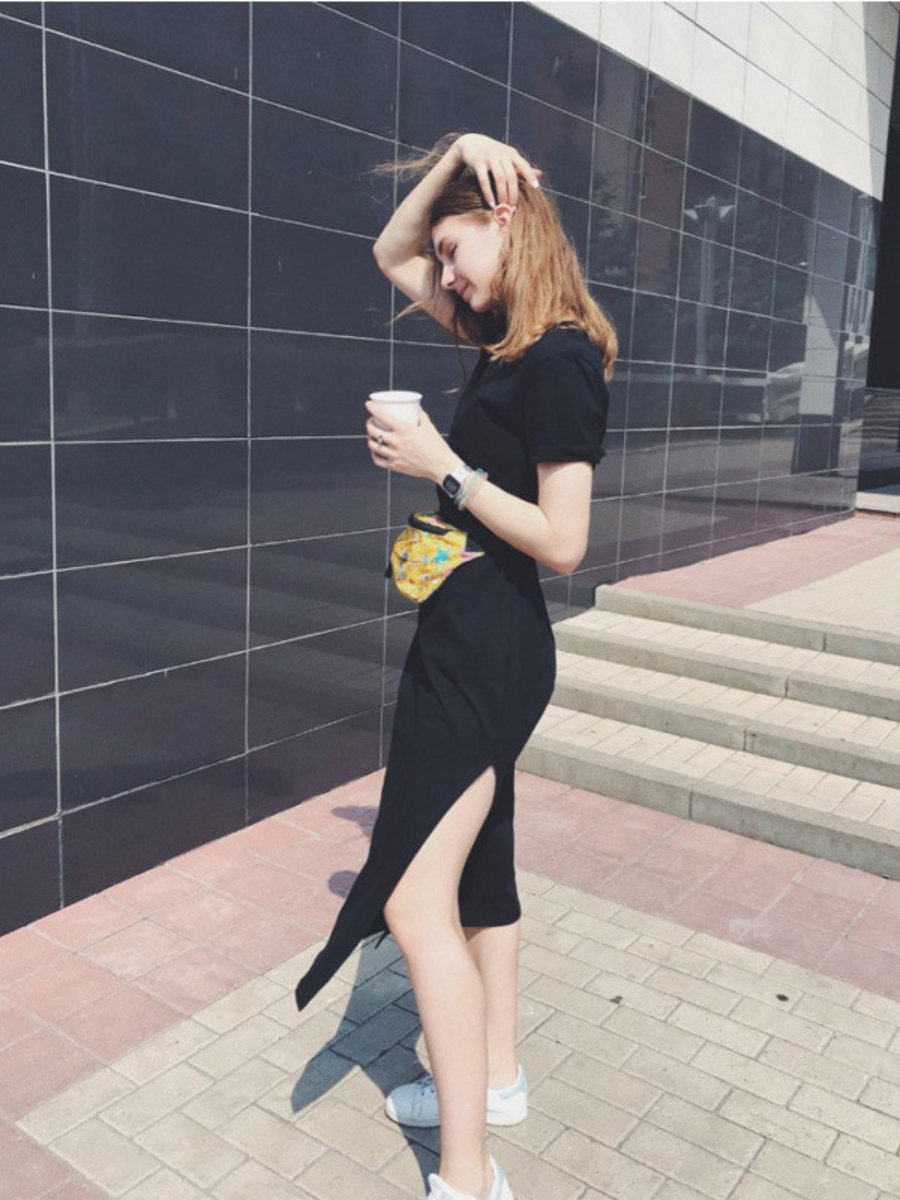 Solid Slit Casual Maxi Dresses