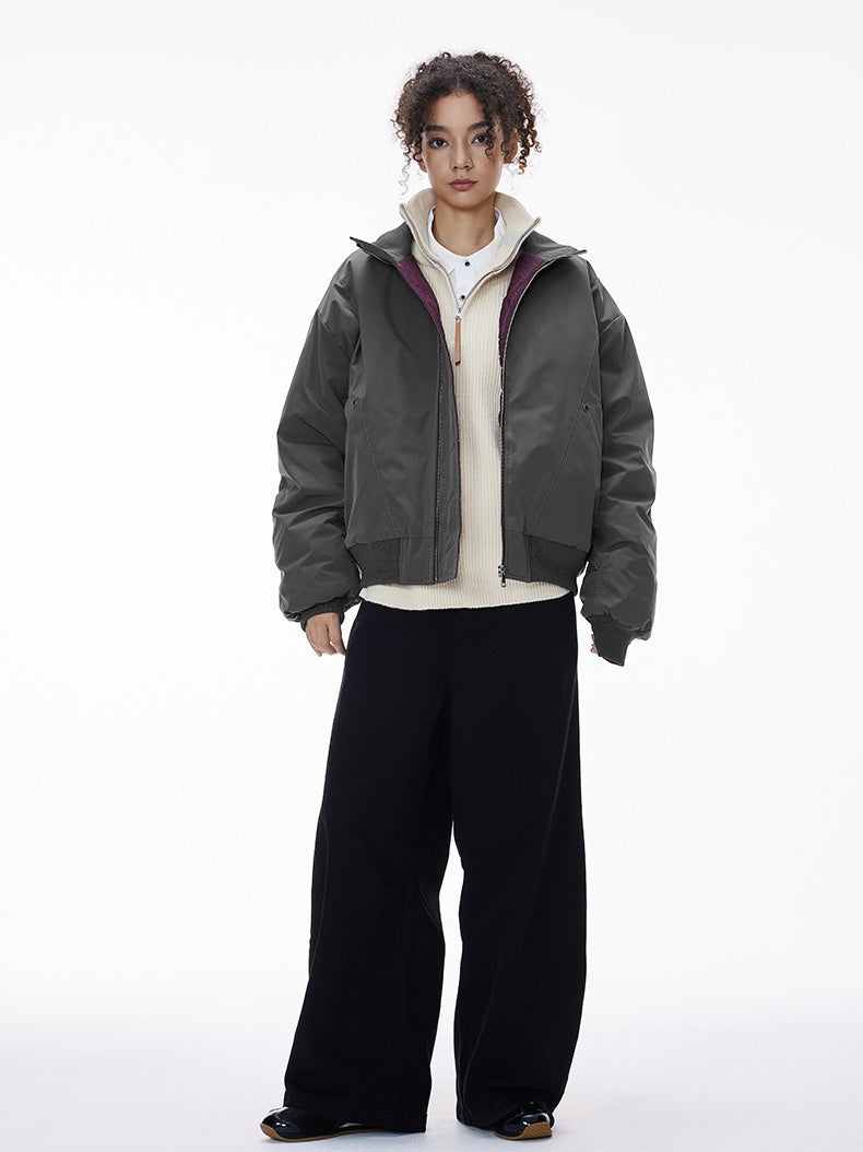 Cleanfit Deconstructed Tailoring Stand Collar Flight Jacket