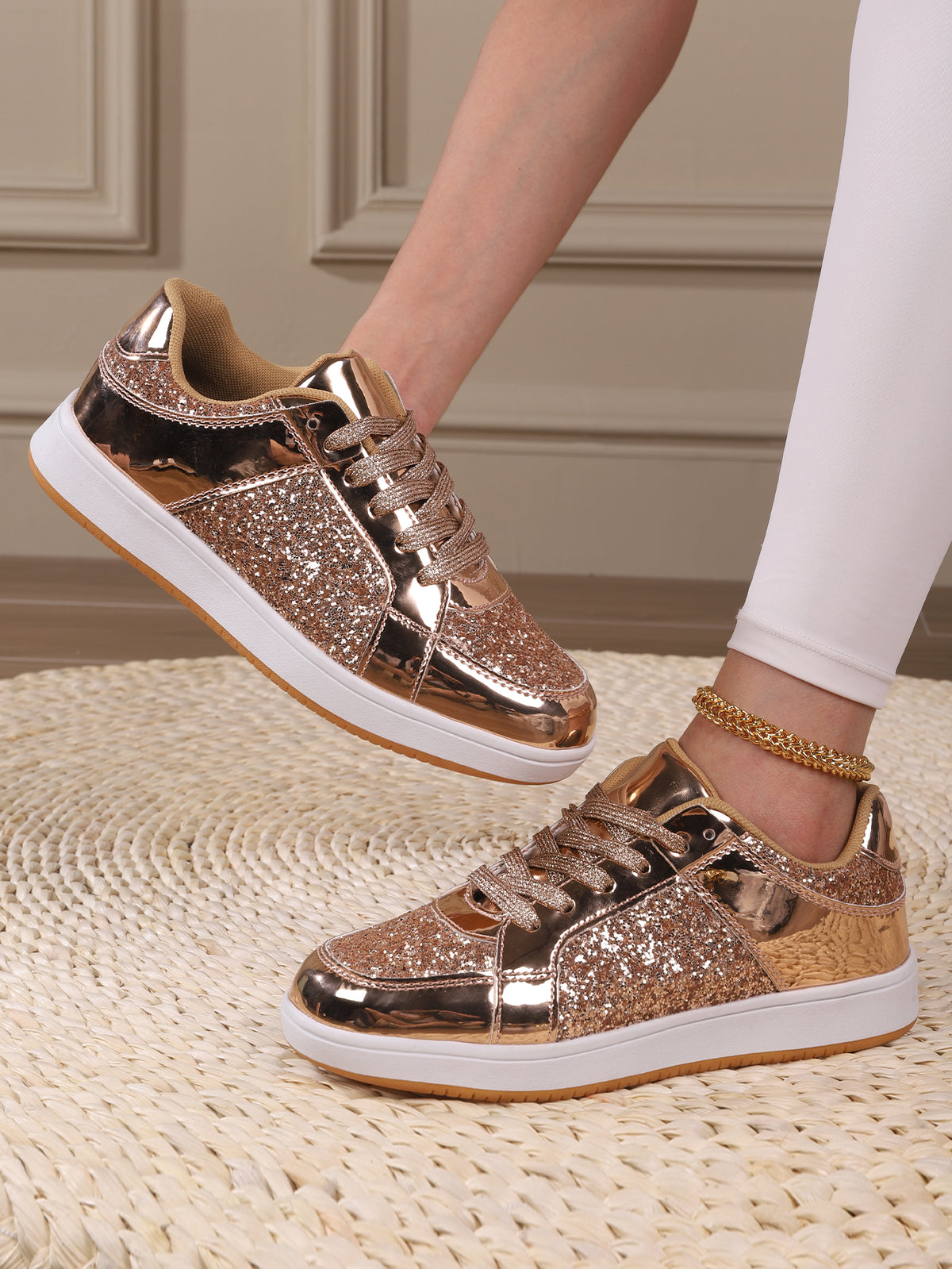 Sequined Women's Sneakers