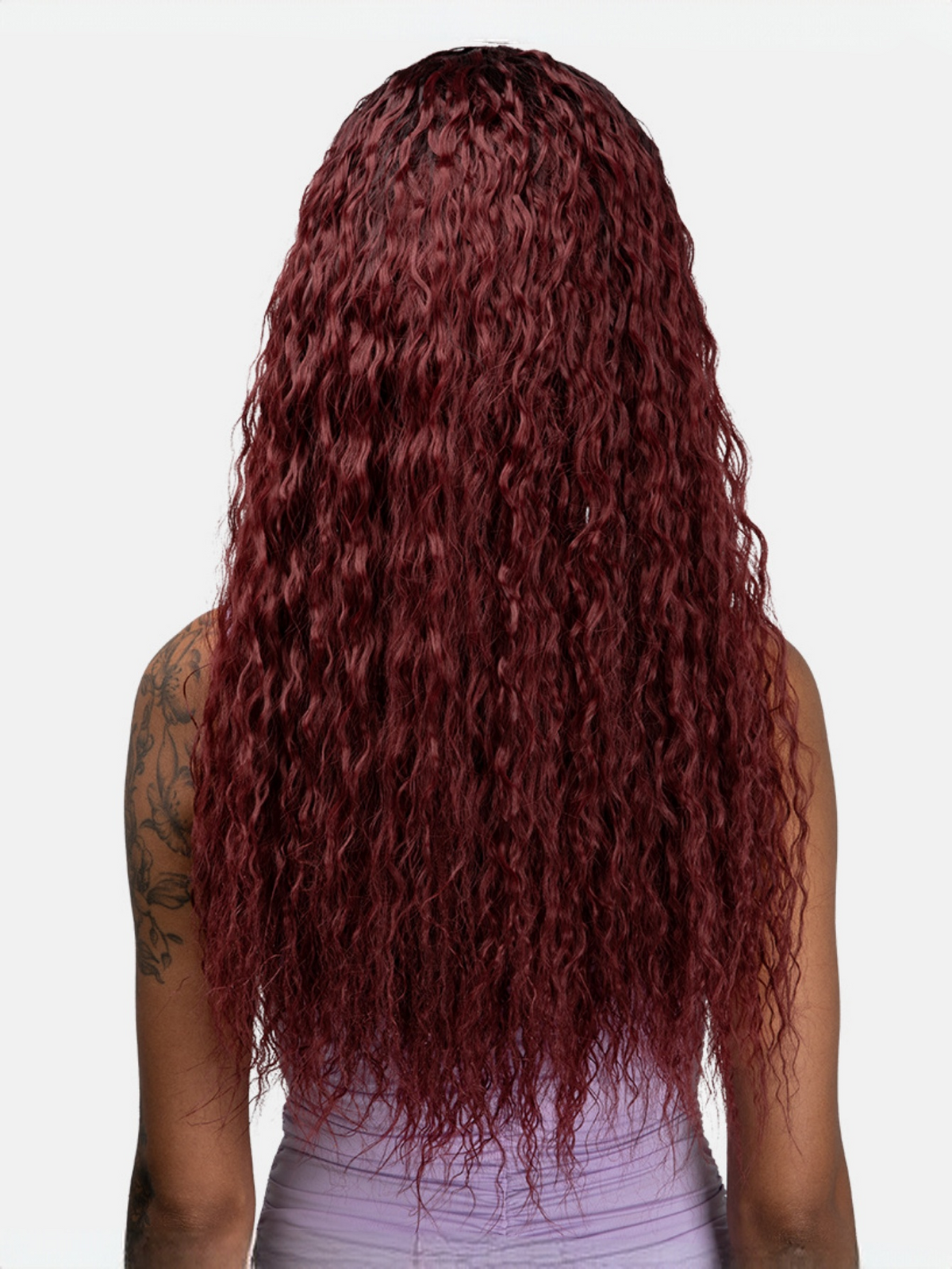 Long Curly Wool Hair With Half-head Wig Made Of Synthetic Fibers