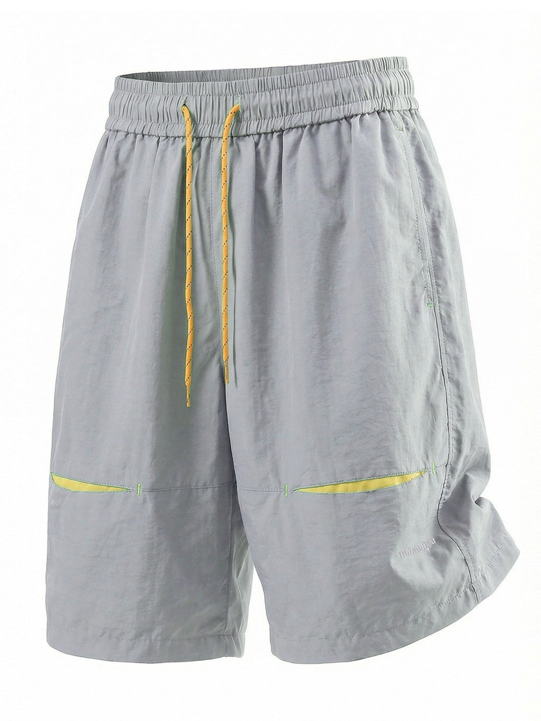 Embroidery Water-repellent Sports Breathable Color-blocked Five Points Shorts