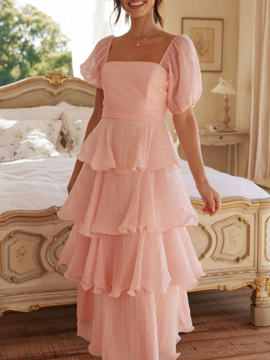 Liber Summer Women's Backless Mesh Maxi Dresses