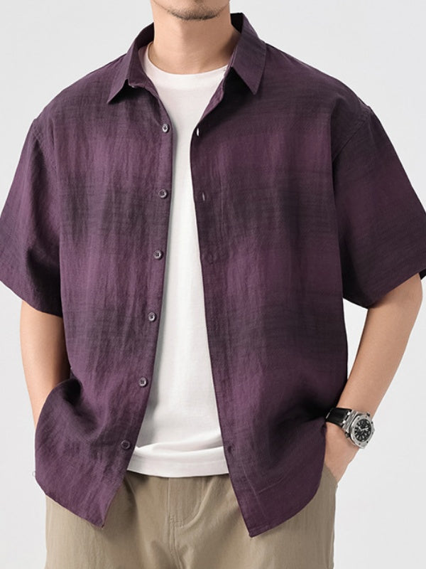 Retro Gradient Flax Shirts
