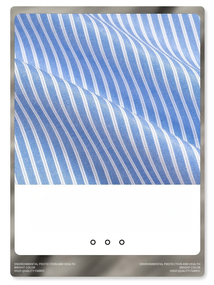 Liber Summer Men's Front pockets Stripes Shirts