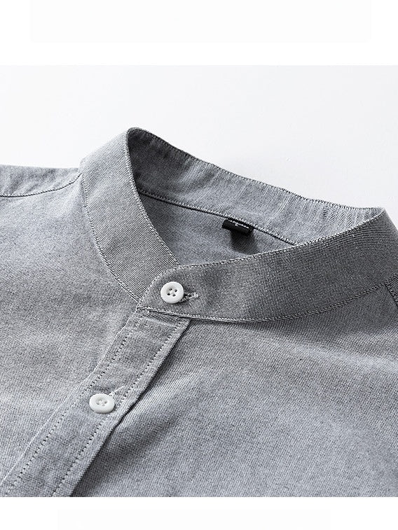 Liber Summer Men's Pocket decoration Solid Color Shirts