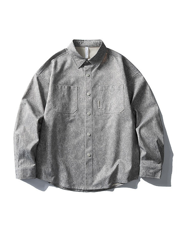 Vintage Distressed Tie-dye Design Loose Long-sleeved Shirt