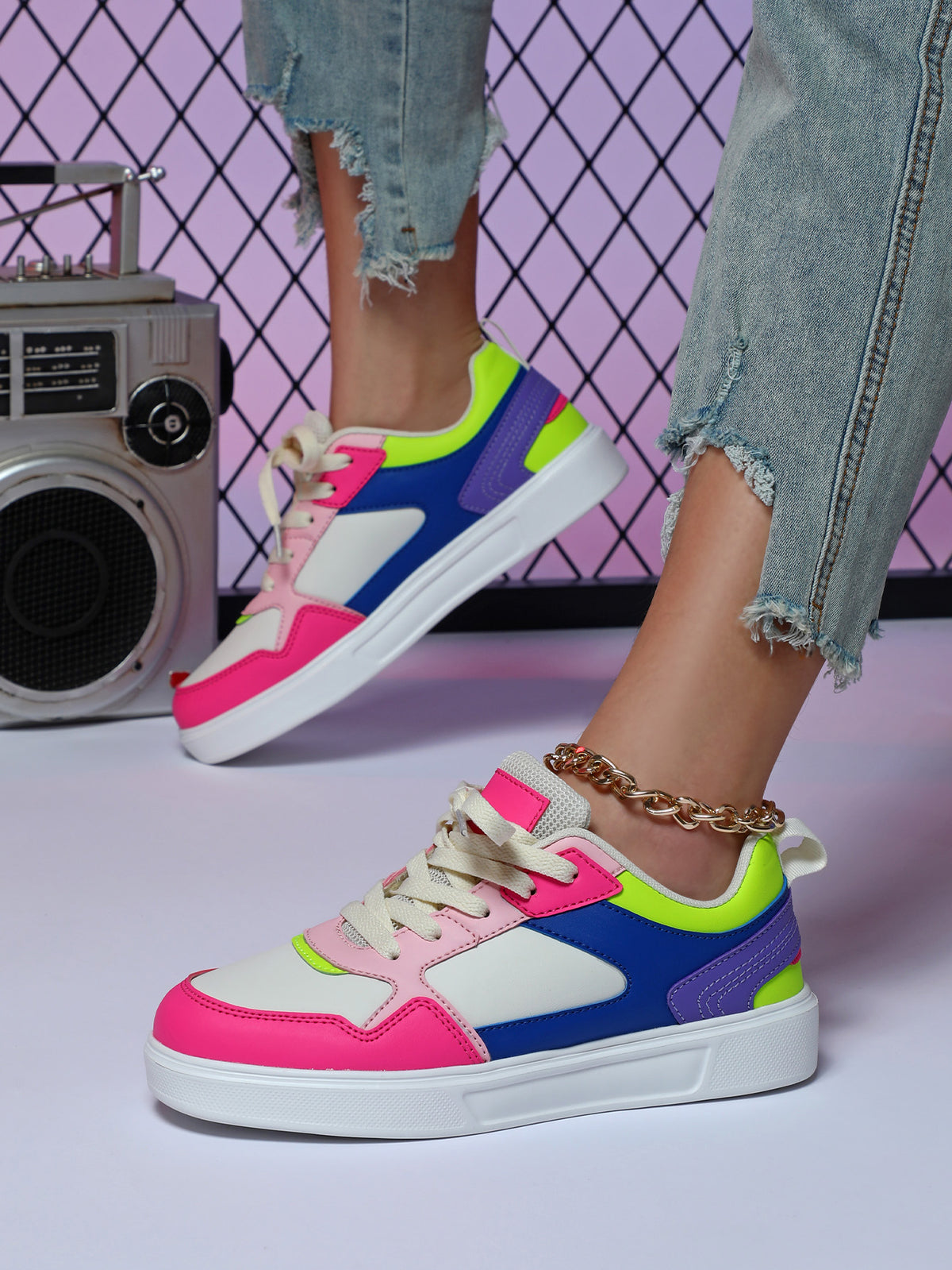 Color-blocked Women's Sneakers