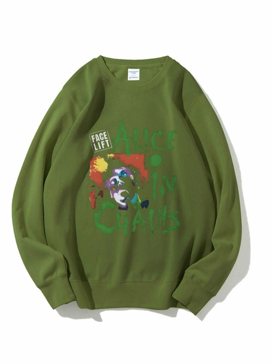 Rock And Roll Printed Sweatshirt