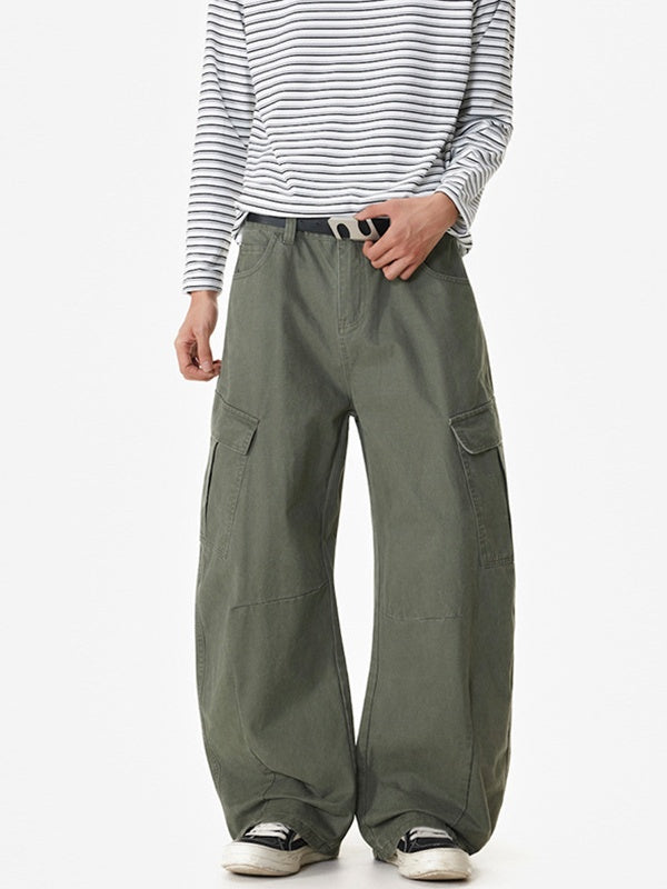 Deconstruction Army Green Scimitar-style Baggy Overalls