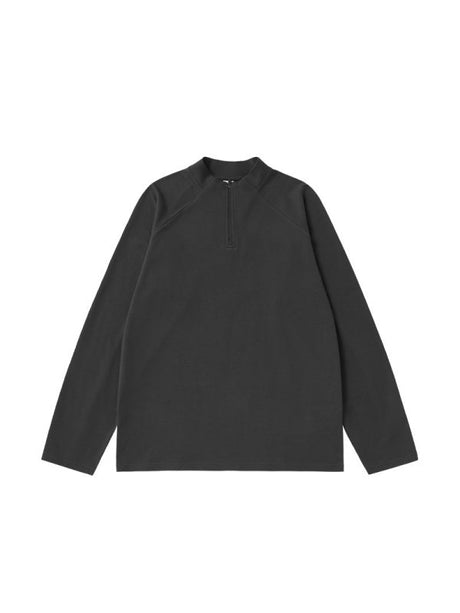 Liber Autumn Neutral wear Zipper decoration Solid Color T-shirts