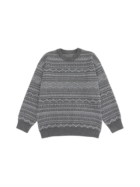Retro Fair Isle Pattern Sweater Sweaters
