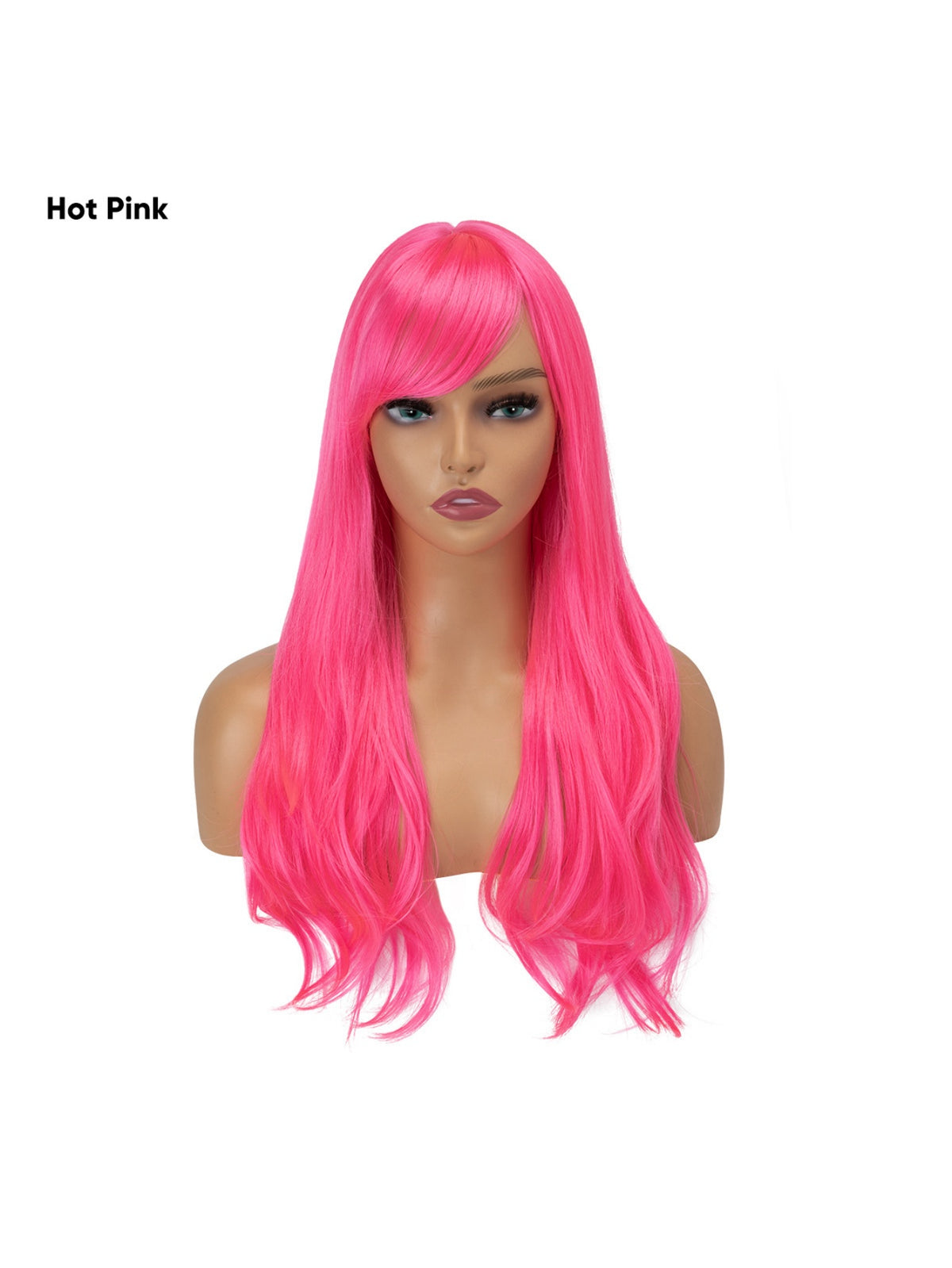 Long, Curly Hair With Side-swept Bangs, Full Head Of Synthetic High-temperature Silk Wig