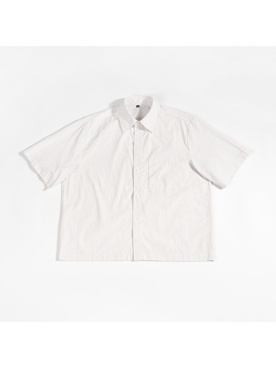 Liber Summer Men's Front pockets Stripes Shirts