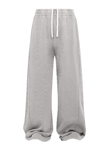 Liber Summer Neutral wear Trouser leg stitching Solid Color Pants
