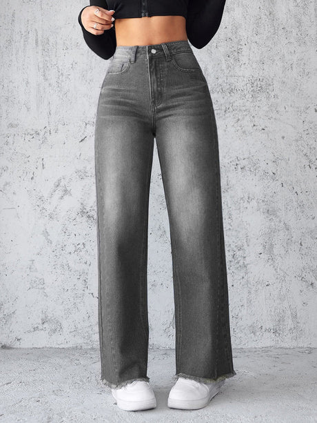 Liber Spring Women's Raw edges Jeans