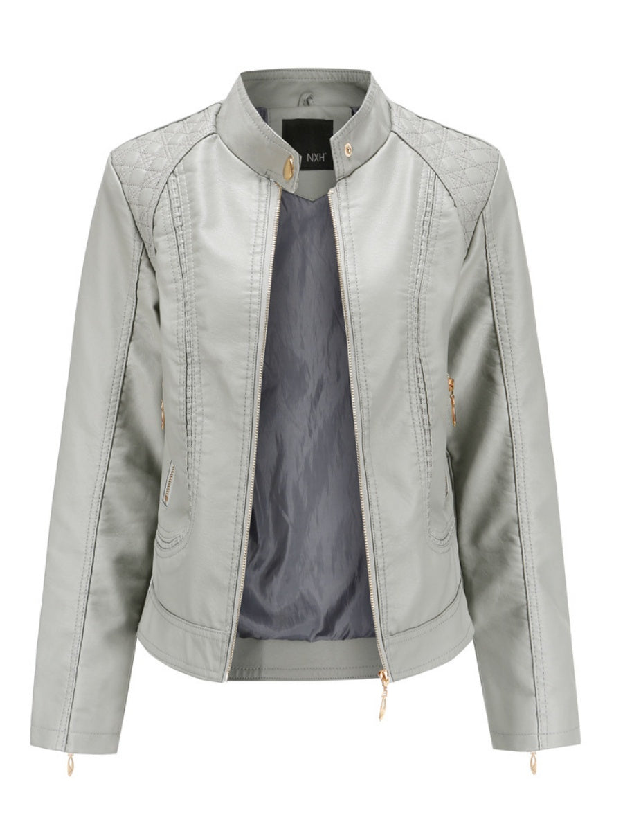 Street Cool Loose Studs Leather Jacket